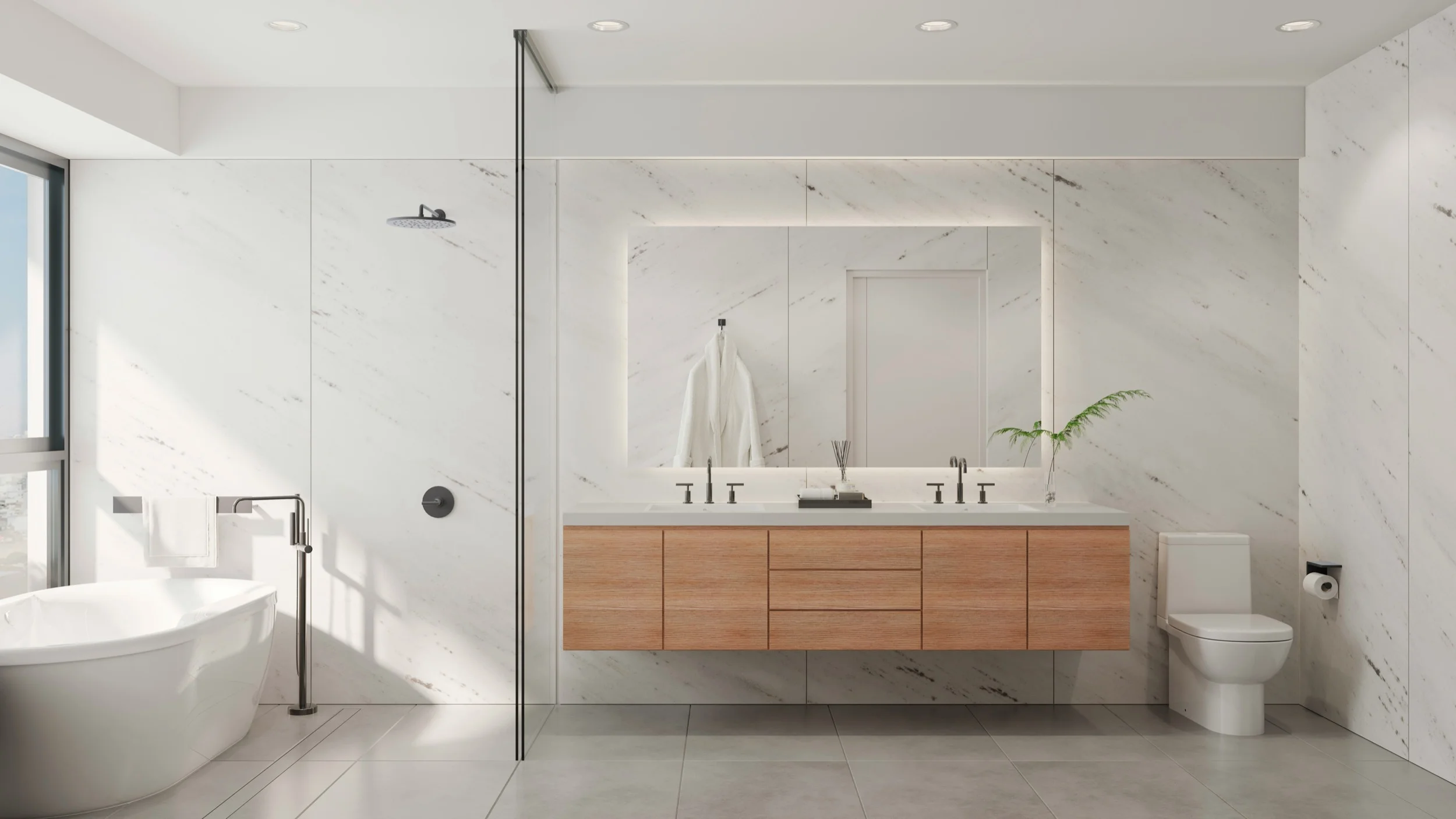 Tiled spa bathroom