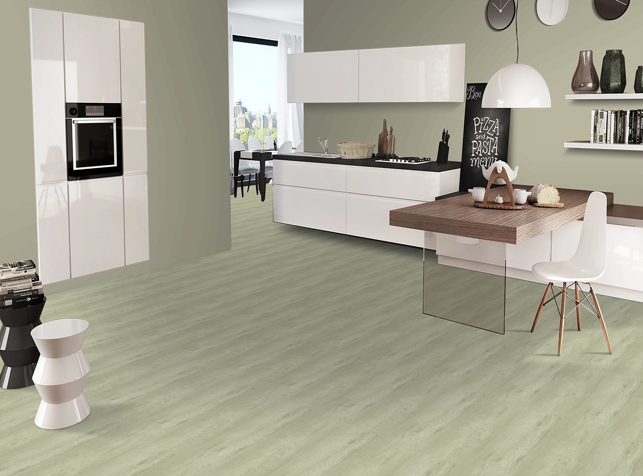 Hickory Wood SPC Vinyl Flooring - Image 2