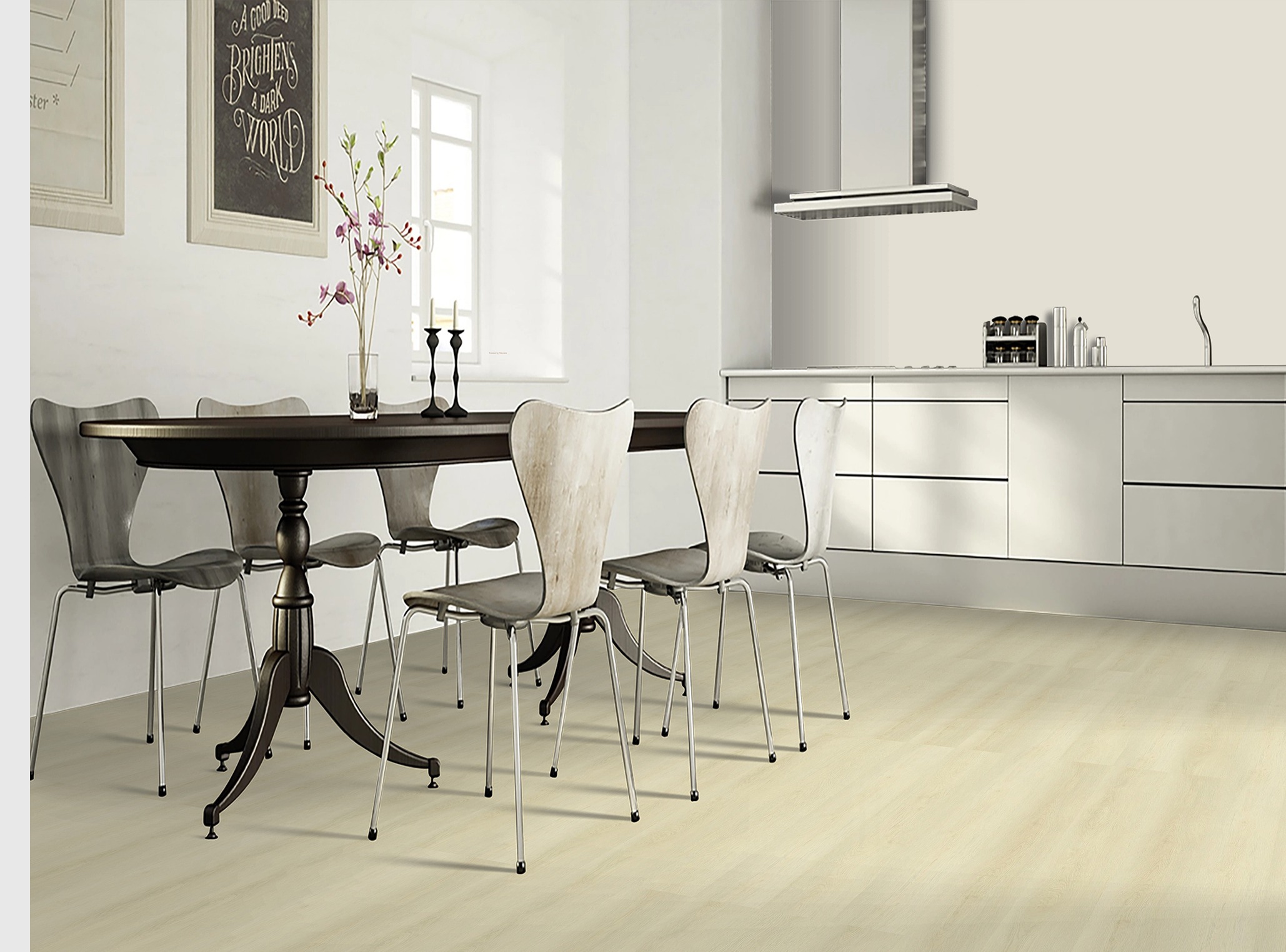 Maple Wood White SPC Vinyl Flooring - Image 2