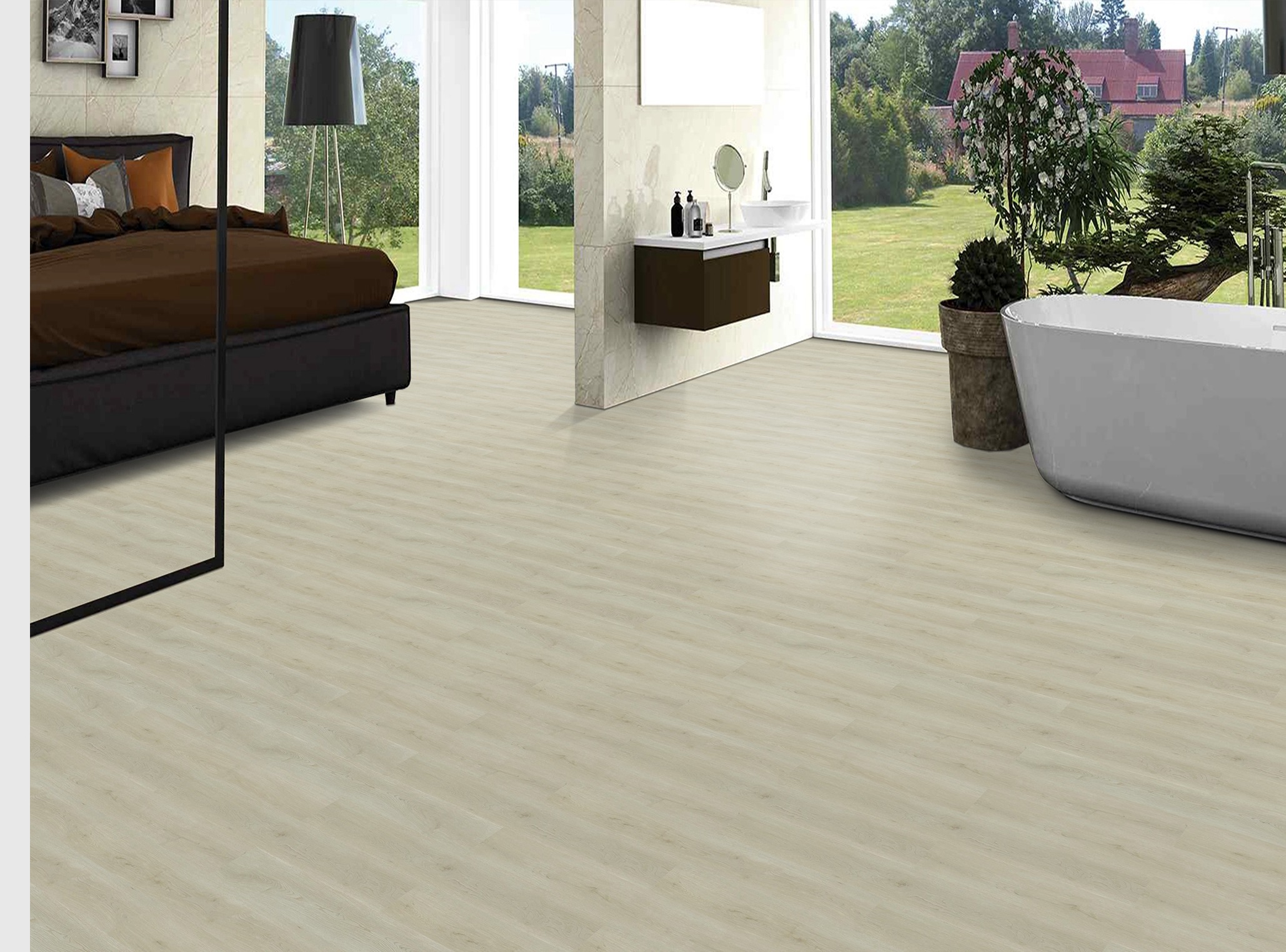 Cream Bone SPC Vinyl Flooring - Image 2